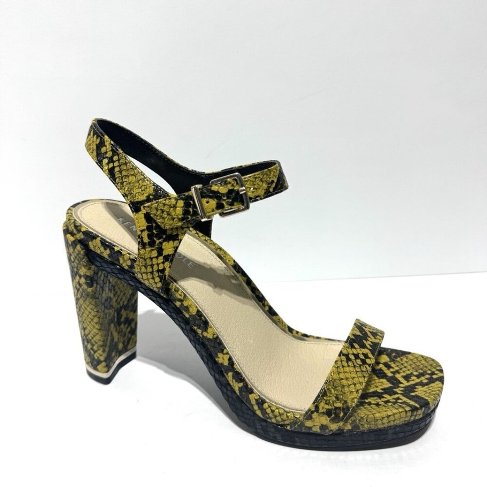 Kenneth Cole Womens Andra Sandals Yellow Size 8 M